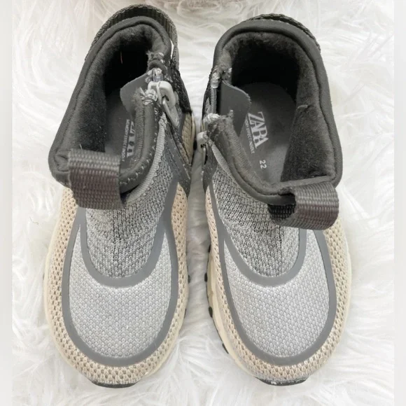 Zara Kids Baby Boy Toddler Technical High-Top Streetwear Sneakers Size 22